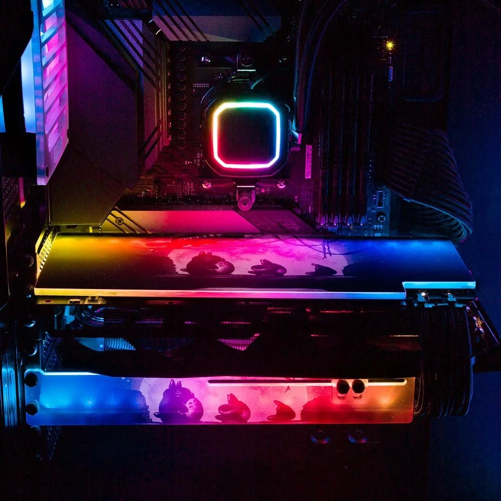 Totoro RGB GPU Backplate with Vent Cut Outs and ARGB (Addressable LEDs) - Picture 6 of 7